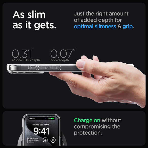 Фото - Чохол для смартфону Spigen for Apple iPhone 15 Pro Ultra Hybrid MagFit, Carbon Fiber (ACS06717)