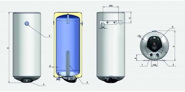 Фото - Водонагреватель Eldom Eureka 80 Slim (WV08039D)