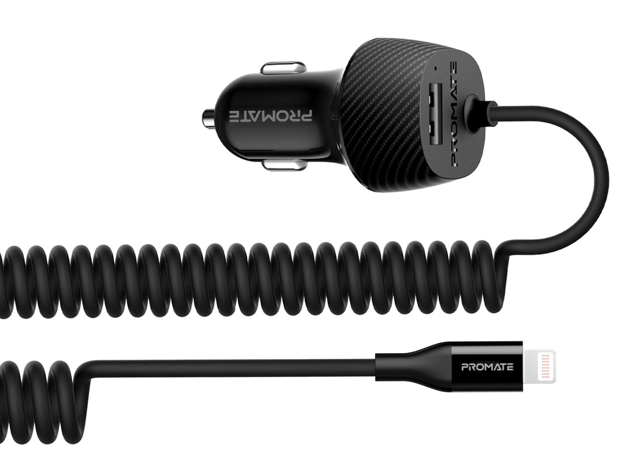 Автомобильное зарядное устройство Promate Voltrip-i.Black