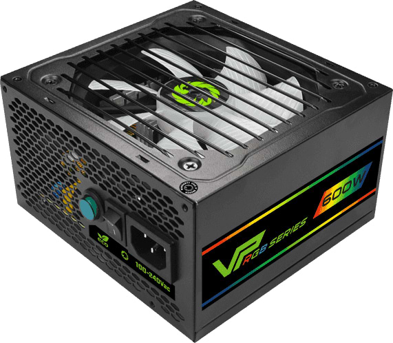 Фото - Блок питания для ПК Gamemax ATX 600W,RGB,APFC, 12см вент,80+ (VP-600-M-RGB)