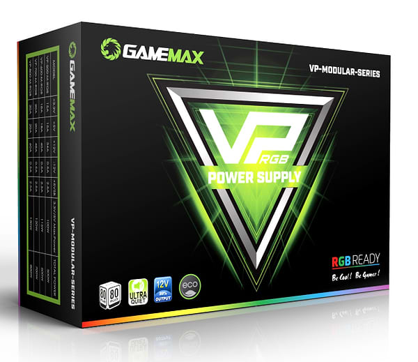 Фото - Блок питания для ПК Gamemax ATX 700W,RGB,modular, APFC, 12см,80+ (VP-700-M-RGB)