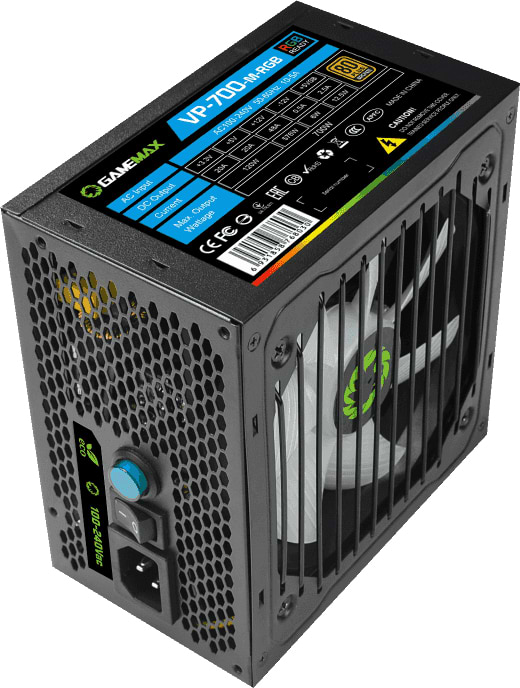 Фото - Блок питания для ПК Gamemax ATX 700W,RGB,modular, APFC, 12см,80+ (VP-700-M-RGB)