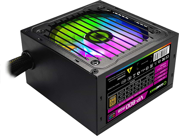 Фото - Блок живлення для ПК Gamemax ATX 800W,RGB,box, APFC, 12см,80+ (VP-800-RGB)