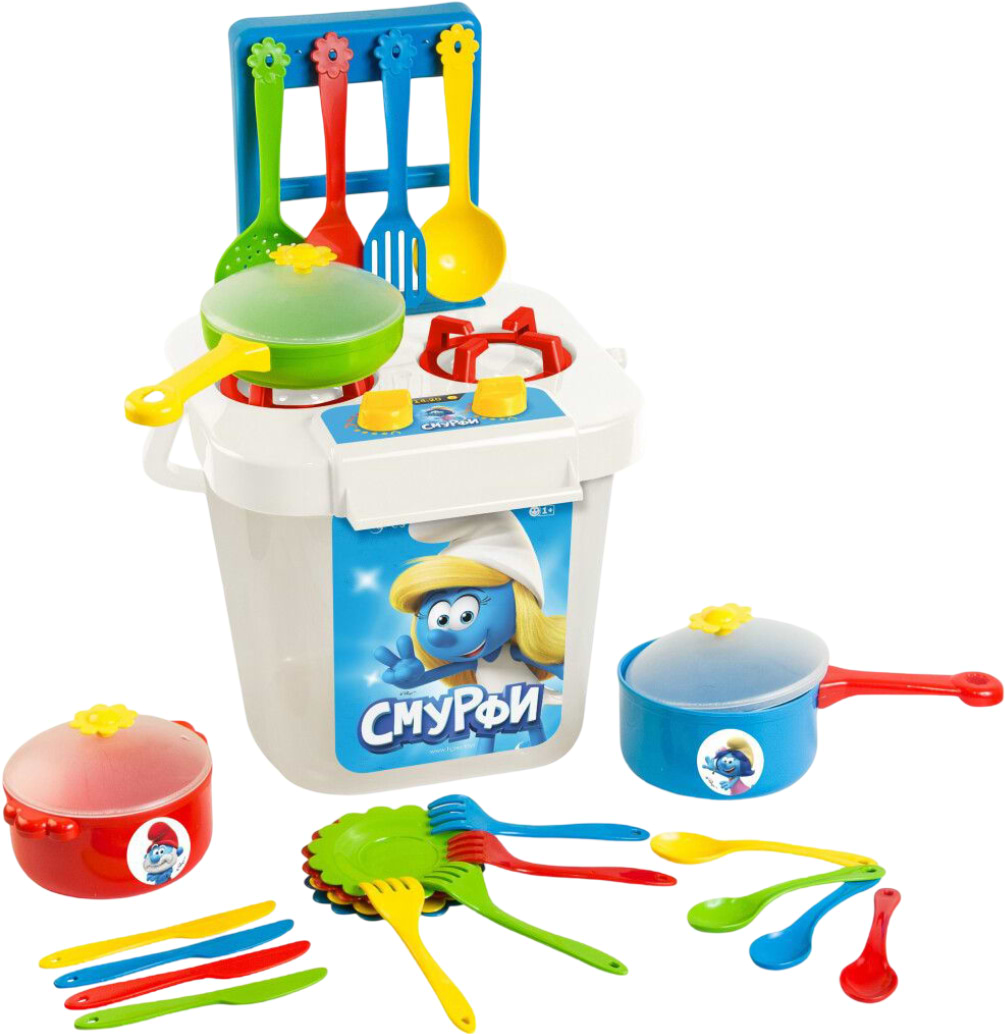 Сюжетно-ролевая игра. Кухня Tigres СМУРФЫ 25 эл. (40075)