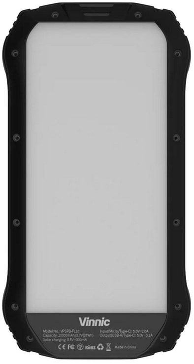 Фото - Уценка - Батарея мобильная Vinnic SACA PEAK Solar 20000 mAh 15W (VPSPB-FL20)