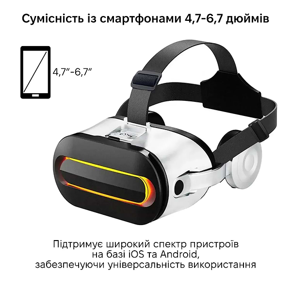 Фото - Очки виртуальной реальности VR Park для смартфонов VR с джостиком Terios T3 white
