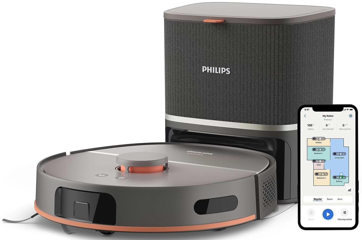 Робот-пылесос моющий Philips XU5100/10 - Фото 1