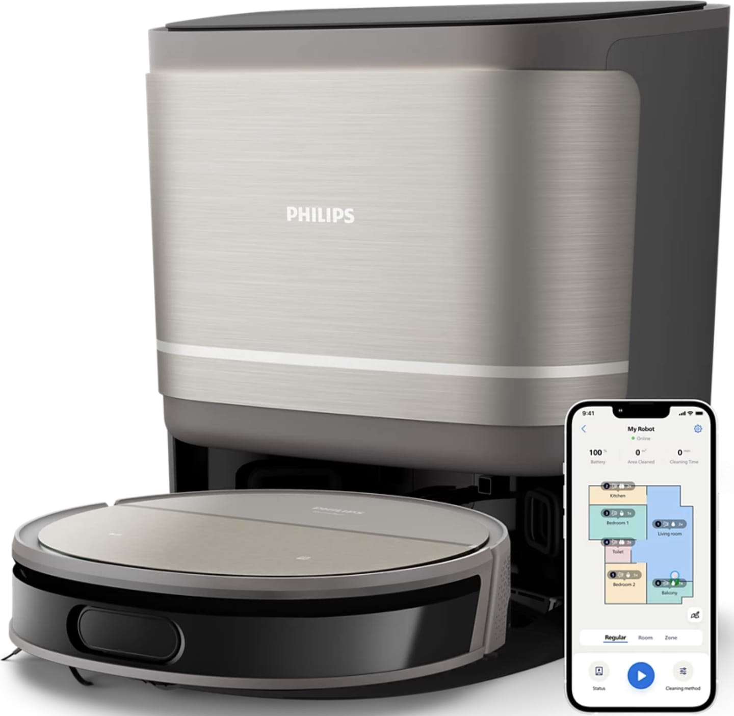 Купить Робот-пылесос моющий Philips XU9100/10 - Фото 1 Робот-пылесос моющий Philips XU9100/10 - Фото 1