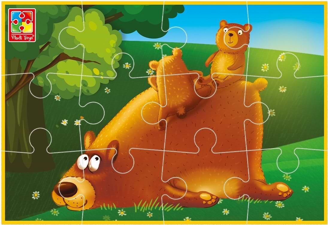 Пазли м'які (до 2 років) Vladi Toys "Ведмежата" (укр) (VT1103-98) - Фото 1