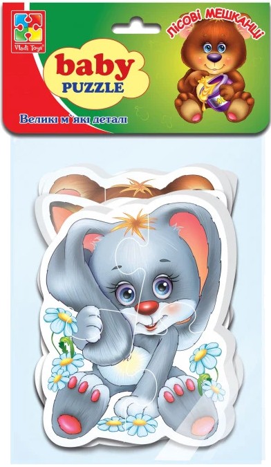 Пазли м'які (до 2 років) Vladi Toys "Лісові мешканці" (укр) (VT1106-79) - Фото 1