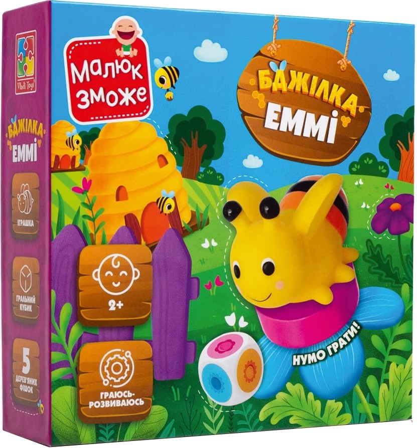 Настільна гра розвиваюча (3-4 роки) Vladi Toys "Бджілка Еммі" (укр) (VT2100-21) - Фото 1