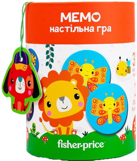 Настільна гра (3-4 роки) Vladi Toys "Fisher Price. Мемо" в тубусі (укр) (VT2910-04)