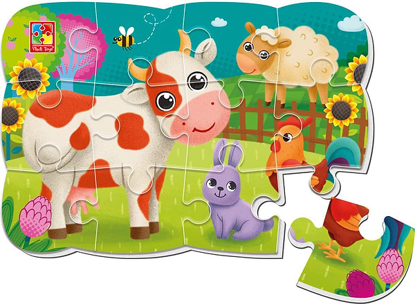Фото - Пазли магнітні (до 2 років) Vladi Toys "Ферма" (укр) (VT3205-89)