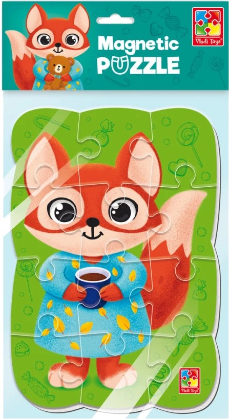 Пазли магнітні (до 2 років) Vladi Toys "Лисиця" (укр) (VT3205-92) - Фото 1