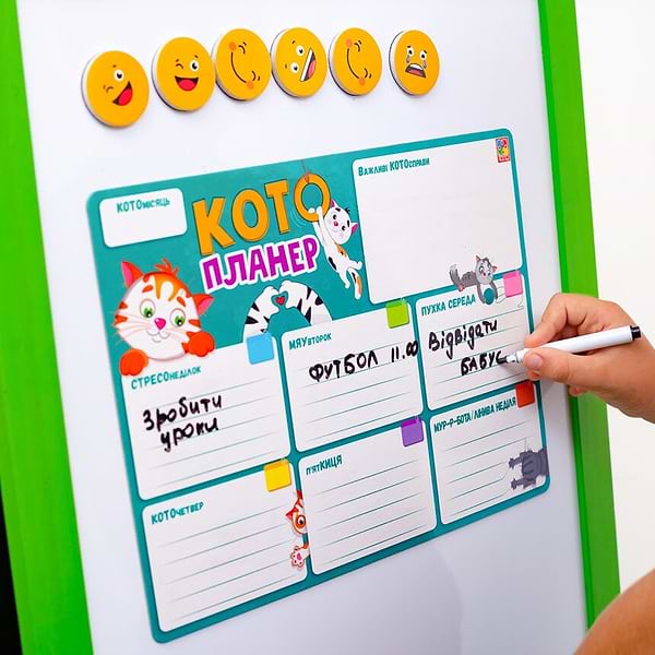 Фото - Доска Vladi Toys магнітна з маркером "Кото-планер" (VT3601-25)