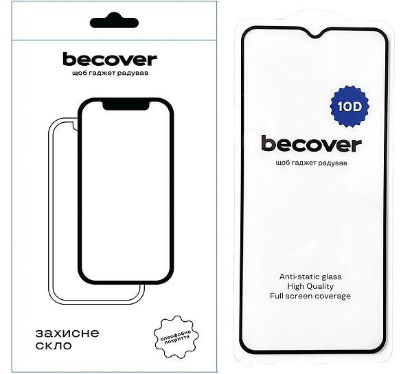 Фото - Захисне скло для смартфону BeCover Xiaomi Redmi 9A/Redmi 9C/Redmi 10А/Poco C31 10D Black (711368)