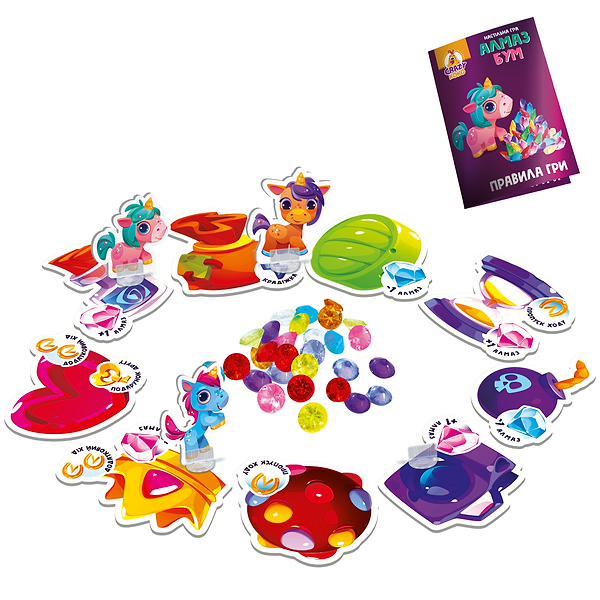 Фото - Настільна гра розважальна (3-4 роки) Vladi Toys маршрутна. Алмаз бум єдиноріжки (VT8055-31)