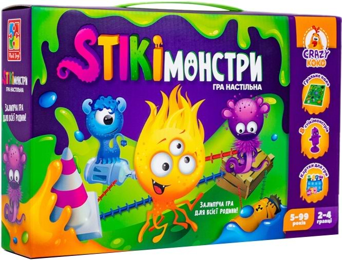Настільна гра розважальна (5-7 років) Vladi Toys "Стікімонстри"  (укр) (VT8055-35) - Фото 1