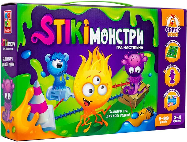 Фото - Настольная игра (5-7 лет) Vladi Toys "Стикимонстры" (укр) (VT8055-35)