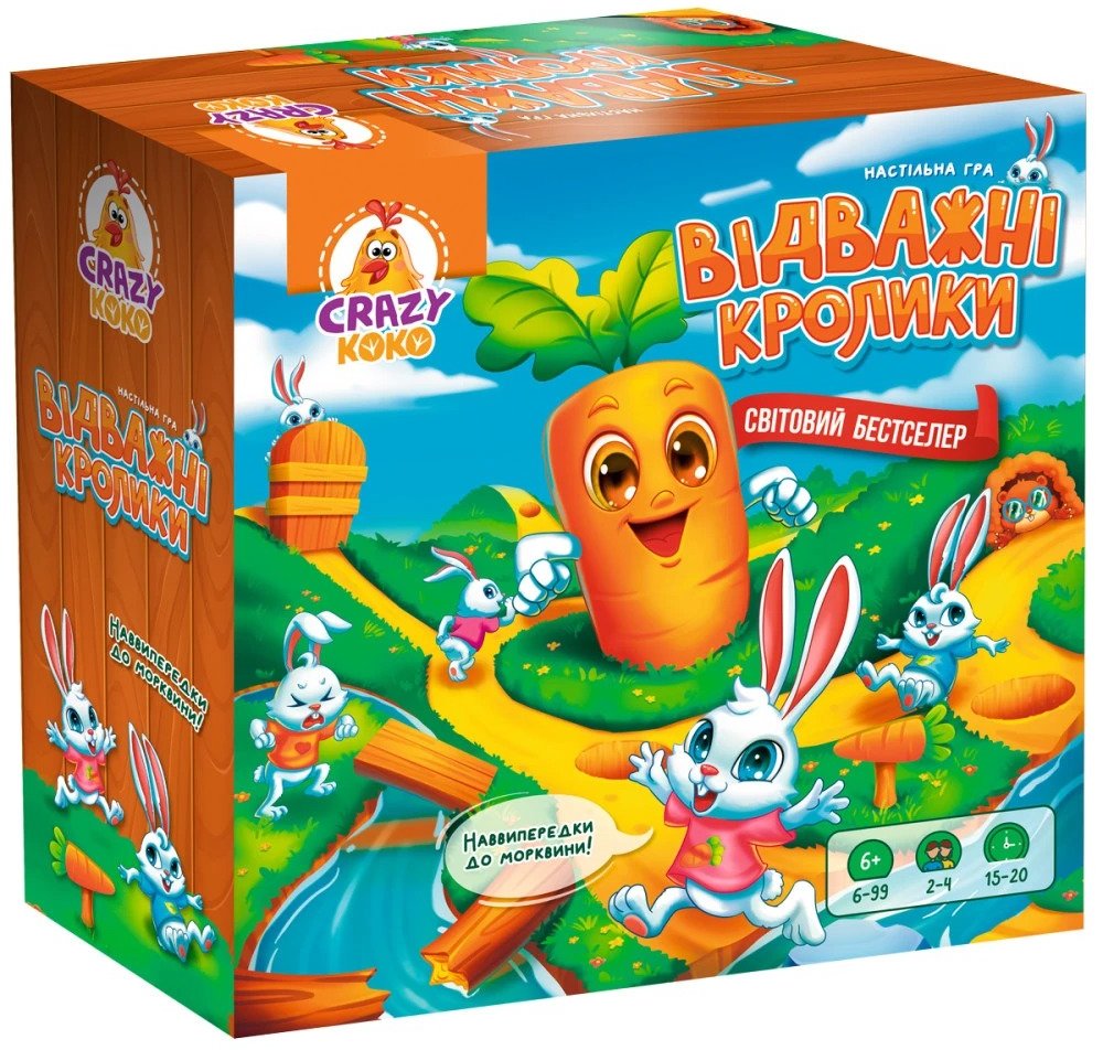 Настільна гра (5-7 років) Vladi Toys Відважні кролики (VT8055-40)