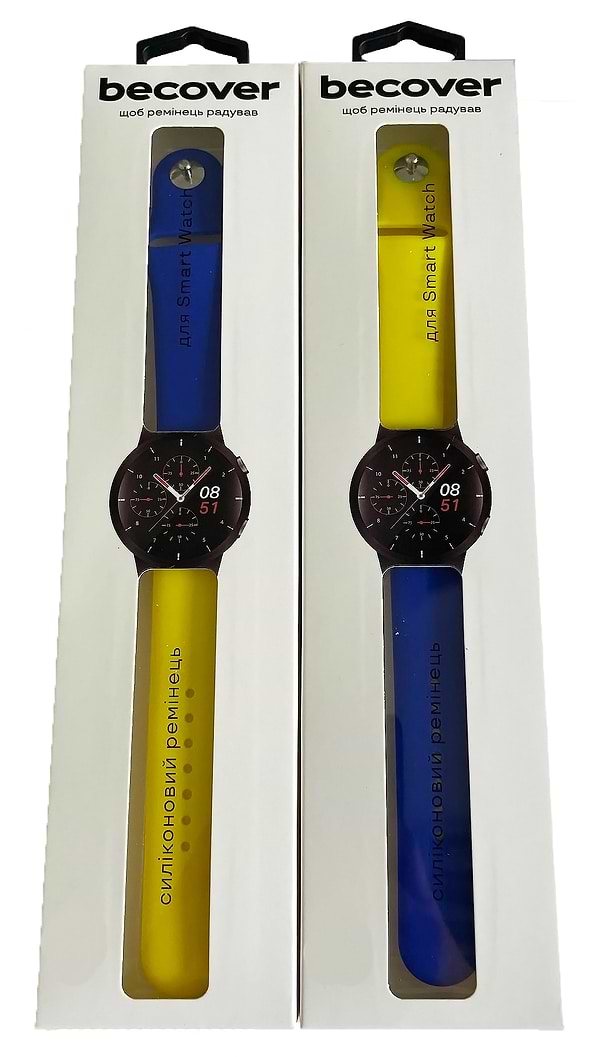 Фото - Ремінець для смарт-годинника BeCover набір Ukrainian Freedom for Amazfit Stratos (22mm) 1/2/2S/3/GTR 2/GTR 47mm/GTR Lite 47mm/Nexo/Pace/GTR 3 Pro/GTR 4 Yellow-Blue (707827)