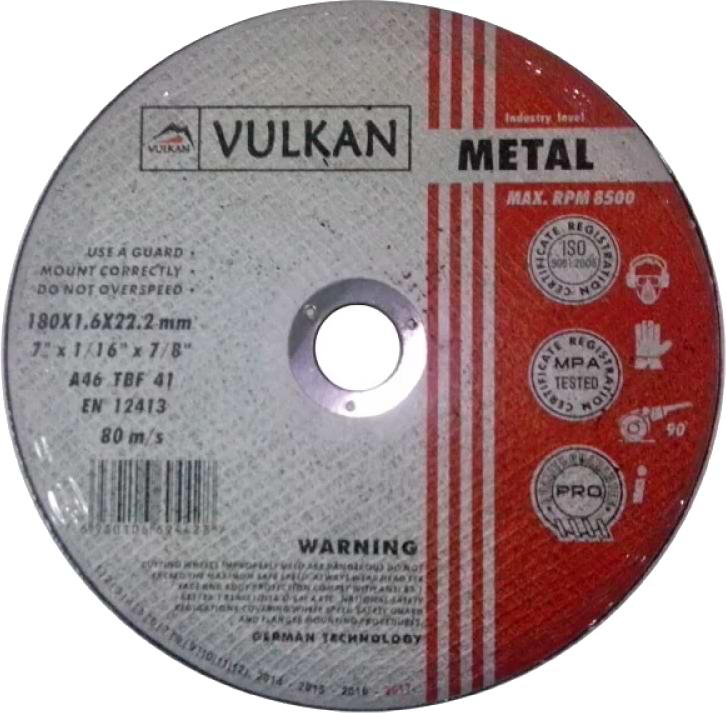 Круг відрізний по металу Vulkan 115х6х22 (P80271156M)