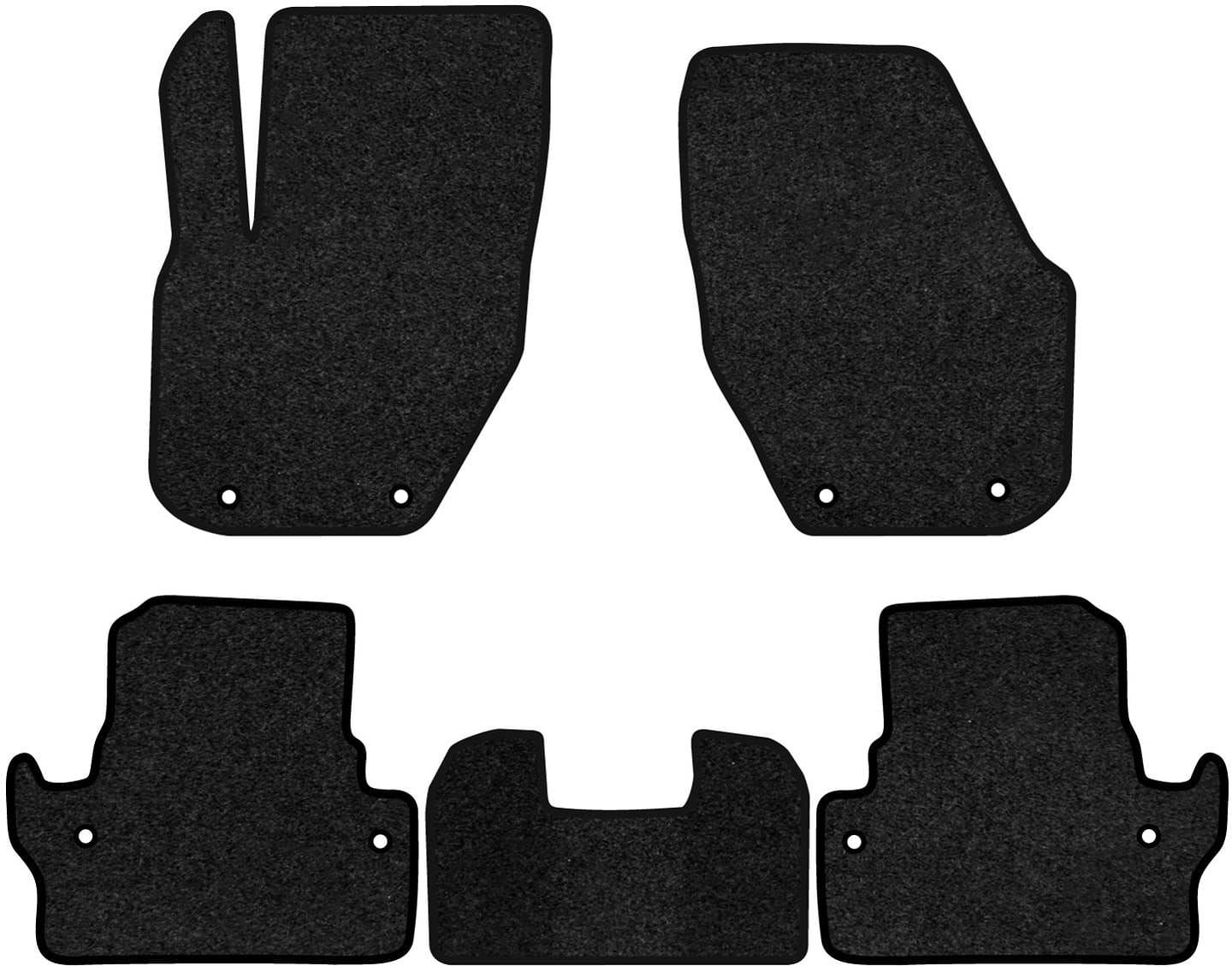 Коврики ворсовые в салон авто EVAtech Premium для Volvo V60 Plug-in Hybrid 2010-2017 1 поколение Combi EU черный кант (VV13875CVK5VL8VPB)