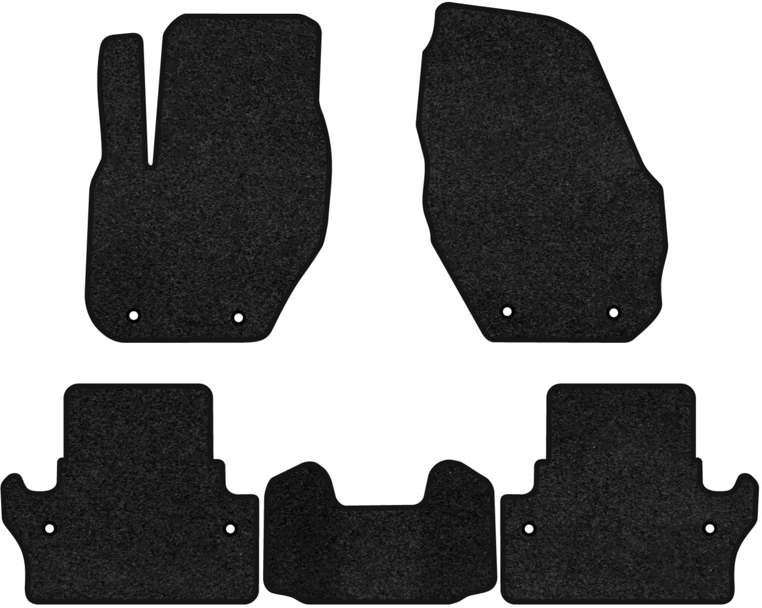 Коврики ворсовые в салон авто EVAtech Premium для Volvo V60 2010-2017 1 поколение Combi USA черный кант (VV1585CV5VL8VPB)