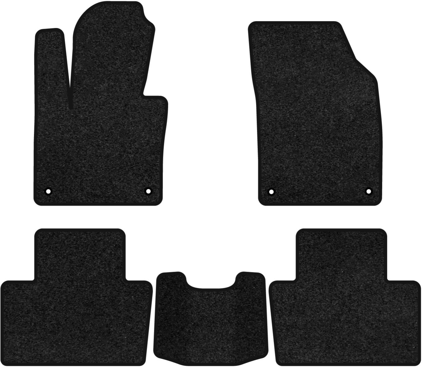 Коврики ворсовые в салон авто EVAtech Premium для Volvo XC90 5 seats Restyling 2020 2 поколение SUV EU черный кант (VV33703CVB5VL4VPB)