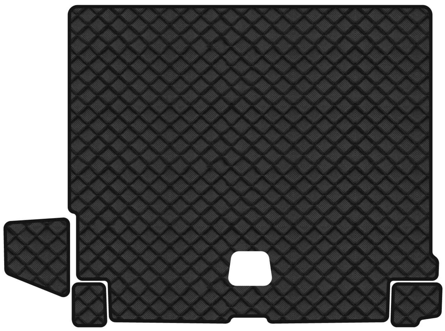 Коврик из экокожи в багажник авто EVAtech для XC60 Volvo 2017-2021 2 поколение SUV EU (VV3586BG4BBB)