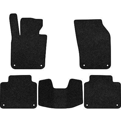 Коврики ворсовые в салон авто EVAtech Premium для Volvo V90 Cross Country Hybrid 2016 2 поколение Combi EU черный кант (VV43541C5AV8VPB)