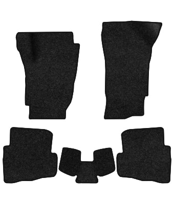 Коврики ворсовые в салон авто EVAtech Premium для Volkswagen Fox 2003 1 поколение Htb EU черный кант (VW11808CD5VPB)