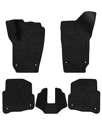 Коврики ворсовые в салон авто EVAtech Premium для Volkswagen Polo (IV) 3-doors 2001-2009 4 поколение Htb EU черный кант (VW12025CDK5TL8VPB)