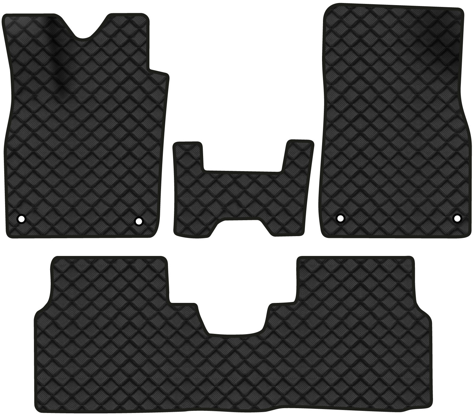 Коврики из экокожи в салон авто EVAtech ECO для ID.4 X Volkswagen 2020 1 поколение SUV EU (VW12046ZD4AV4BBB)