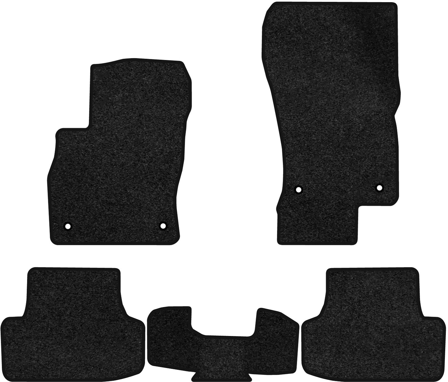 Коврики ворсовые в салон авто EVAtech Premium для Volkswagen Golf Alltrack (Mk7) 2012-2021 7 поколение Combi USA черный кант (VW12402CB5AV4VPB)