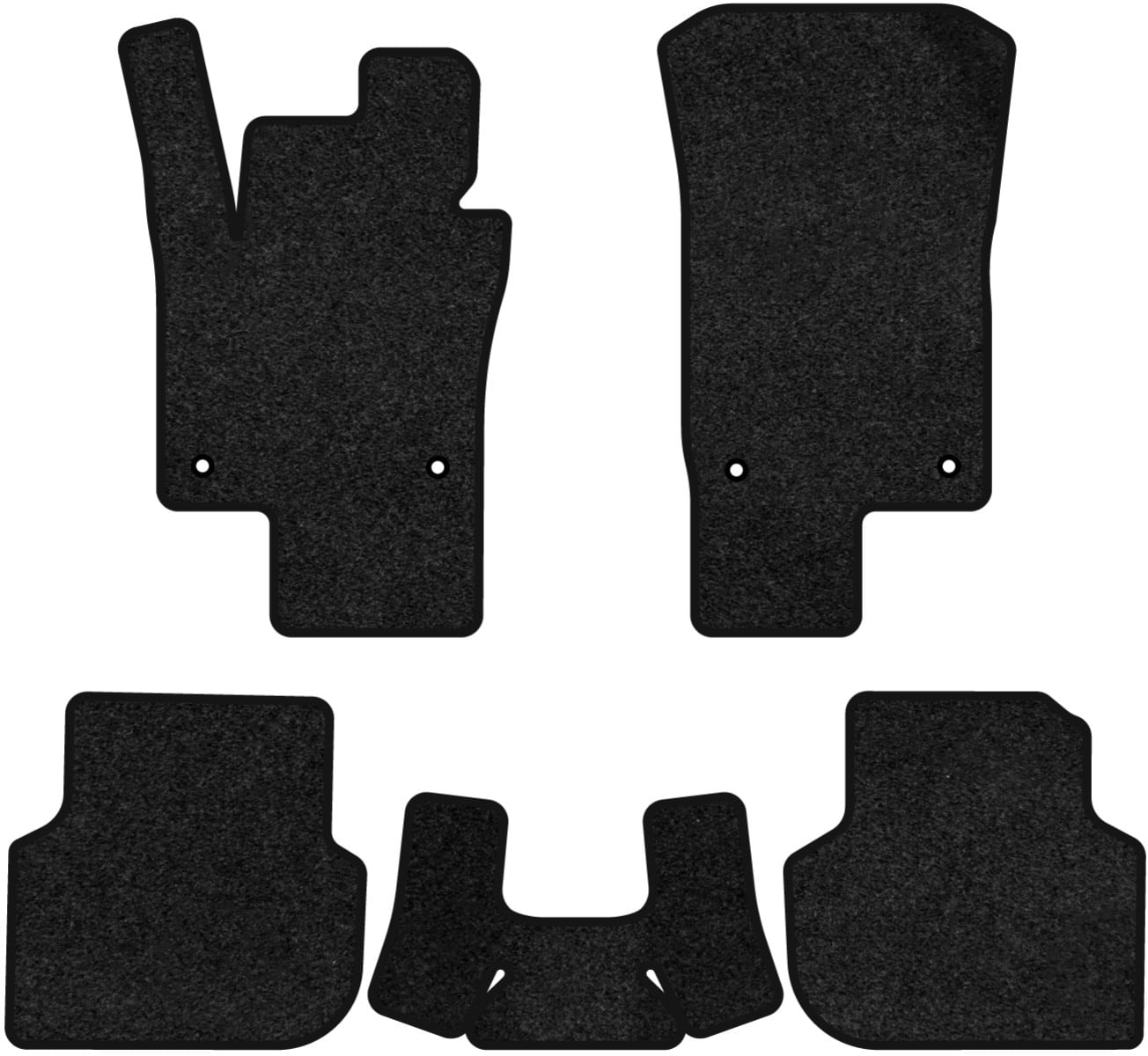 Килимки ворсові в салон авто EVAtech Premium для Volkswagen Jetta (VI) MT 2010-2018 6 покоління Sedan USA чорний кант (VW12689CH5TL4VPB)