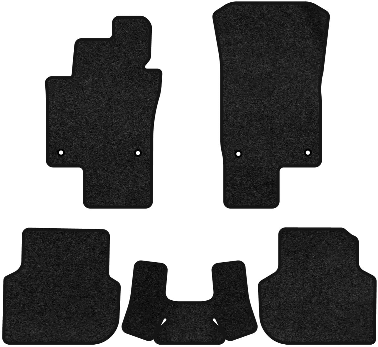 Коврики ворсовые в салон авто EVAtech Premium для Volkswagen Jetta (VI) MT 2010-2018 6 поколение Sedan USA черный кант (VW12689CJ5TL4VPB)