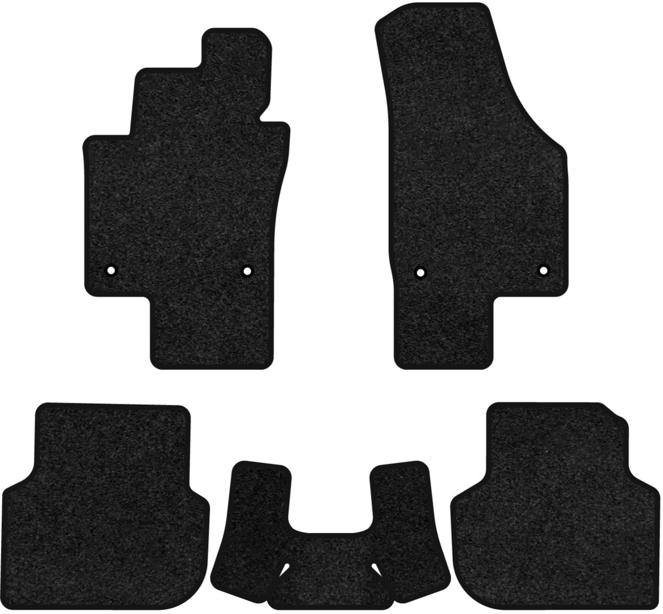 Коврики ворсовые в салон авто EVAtech Premium для Volkswagen Jetta (VI) MT 2010-2018 6 поколение Sedan USA черный кант (VW12689CM5TL4VPB)