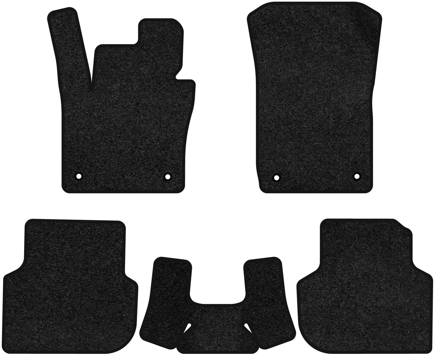 Килимки ворсові в салон авто EVAtech Premium для Volkswagen Jetta (VI) MT 2010-2018 6 покоління Sedan USA чорний кант (VW12689CN5TL4VPB)