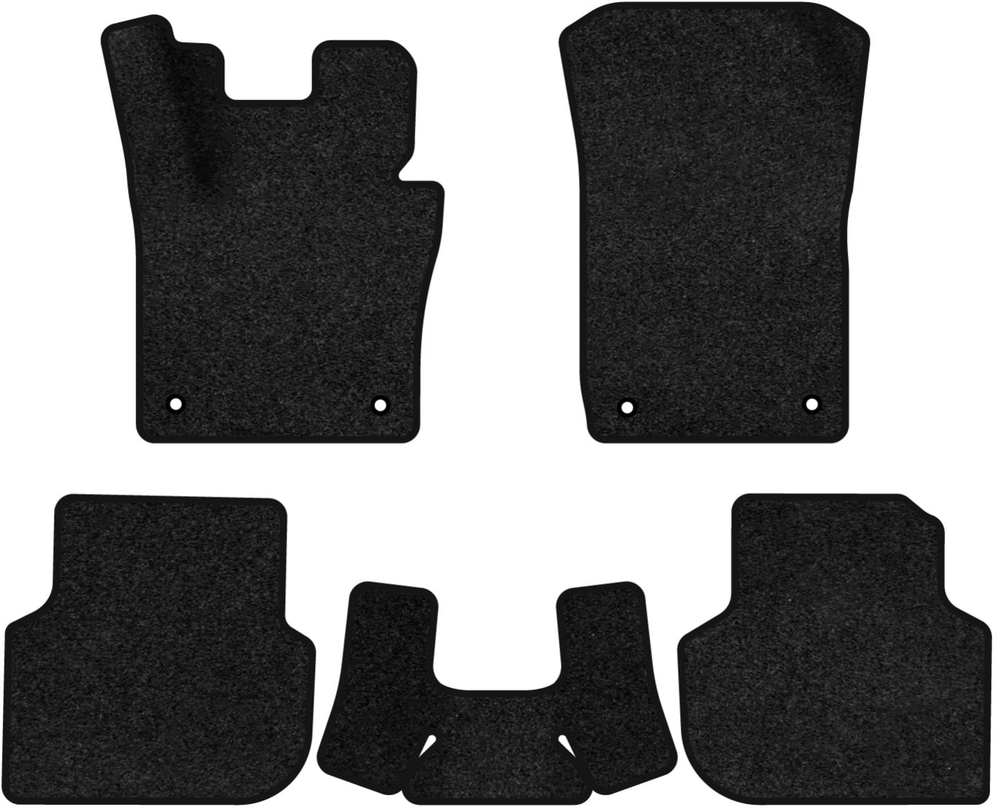 Коврики ворсовые в салон авто EVAtech Premium для Volkswagen Jetta (VI) MT 2010-2018 6 поколение Sedan USA черный кант (VW12689CO5TL4VPB)