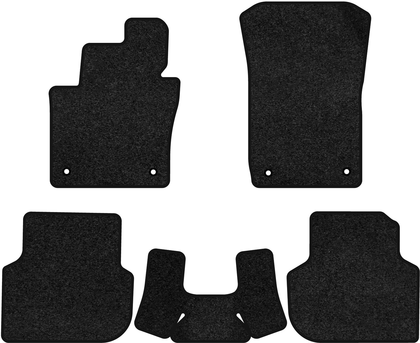 Коврики ворсовые в салон авто EVAtech Premium для Volkswagen Jetta (VI) MT 2010-2018 6 поколение Sedan USA черный кант (VW12689CP5TL4VPB)