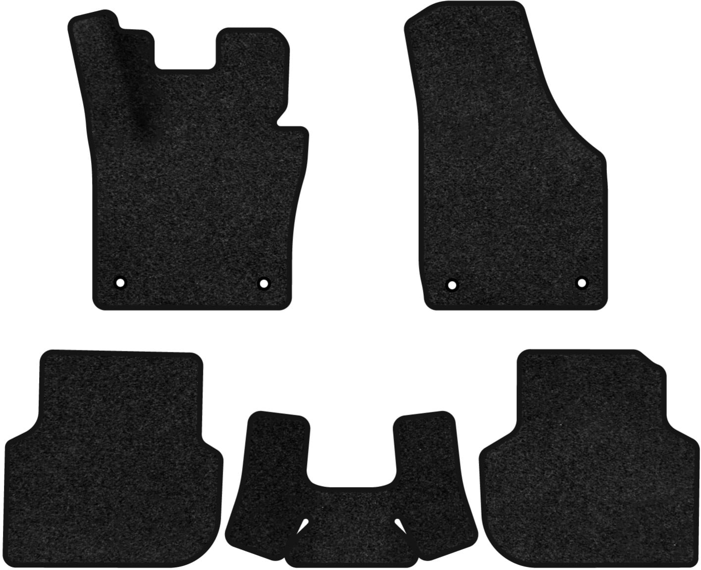 Коврики ворсовые в салон авто EVAtech Premium для Volkswagen Jetta (VI) MT 2010-2018 6 поколение Sedan USA черный кант (VW12689CQ5TL4VPB)