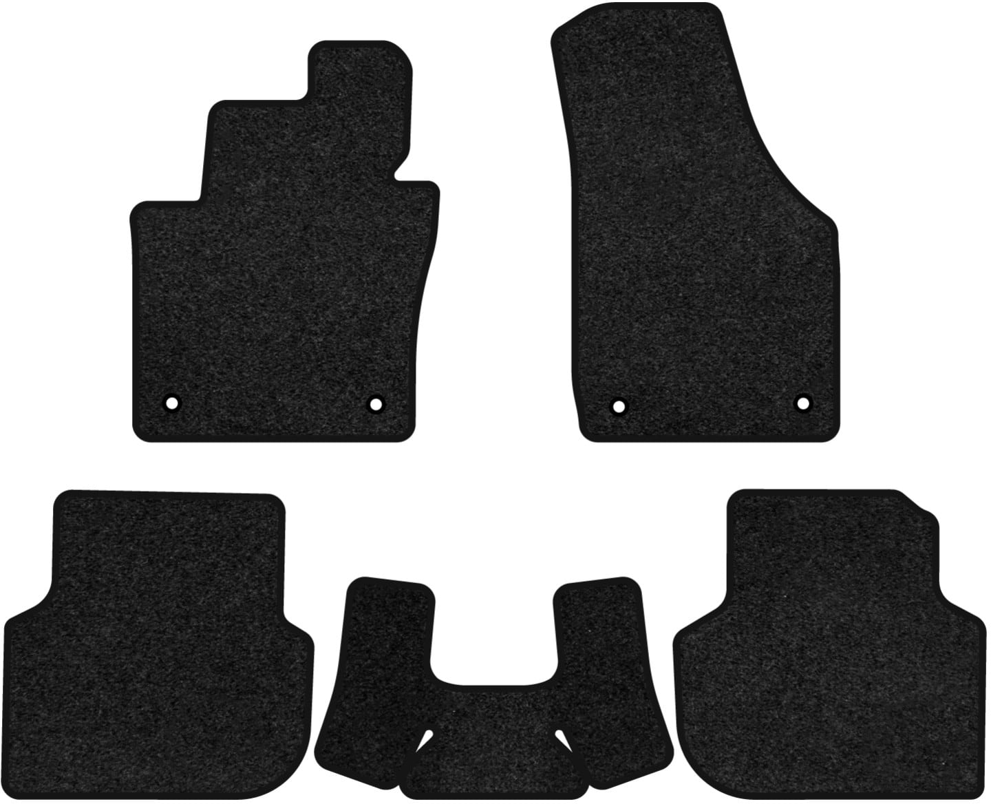 Коврики ворсовые в салон авто EVAtech Premium для Volkswagen Jetta (VI) MT 2010-2018 6 поколение Sedan USA черный кант (VW12689CS5TL4VPB)