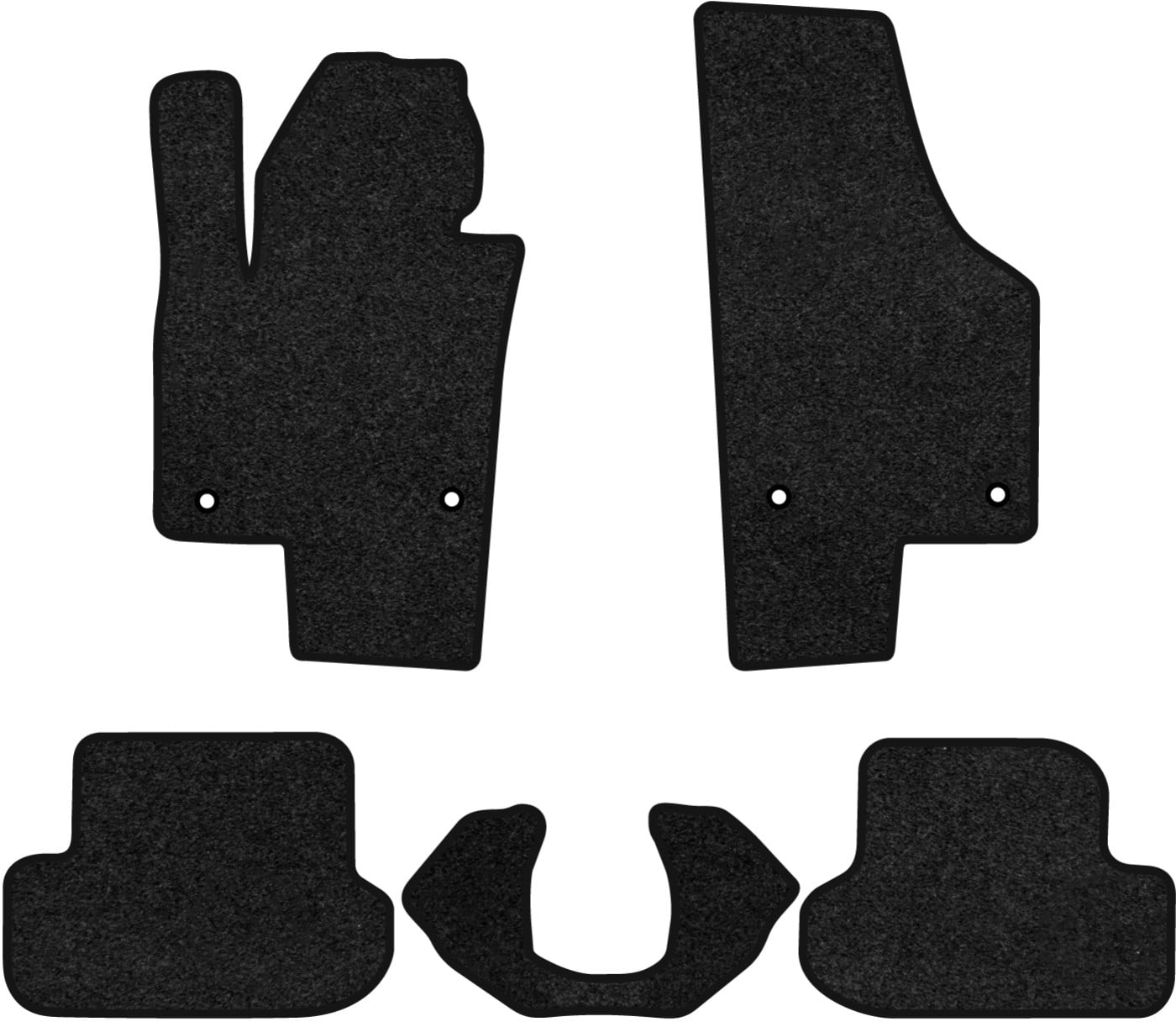 Коврики ворсовые в салон авто EVAtech Premium для Volkswagen Beetle 2011-2019 2 поколение Htb USA черный кант (VW13559CL5AV4VPB)