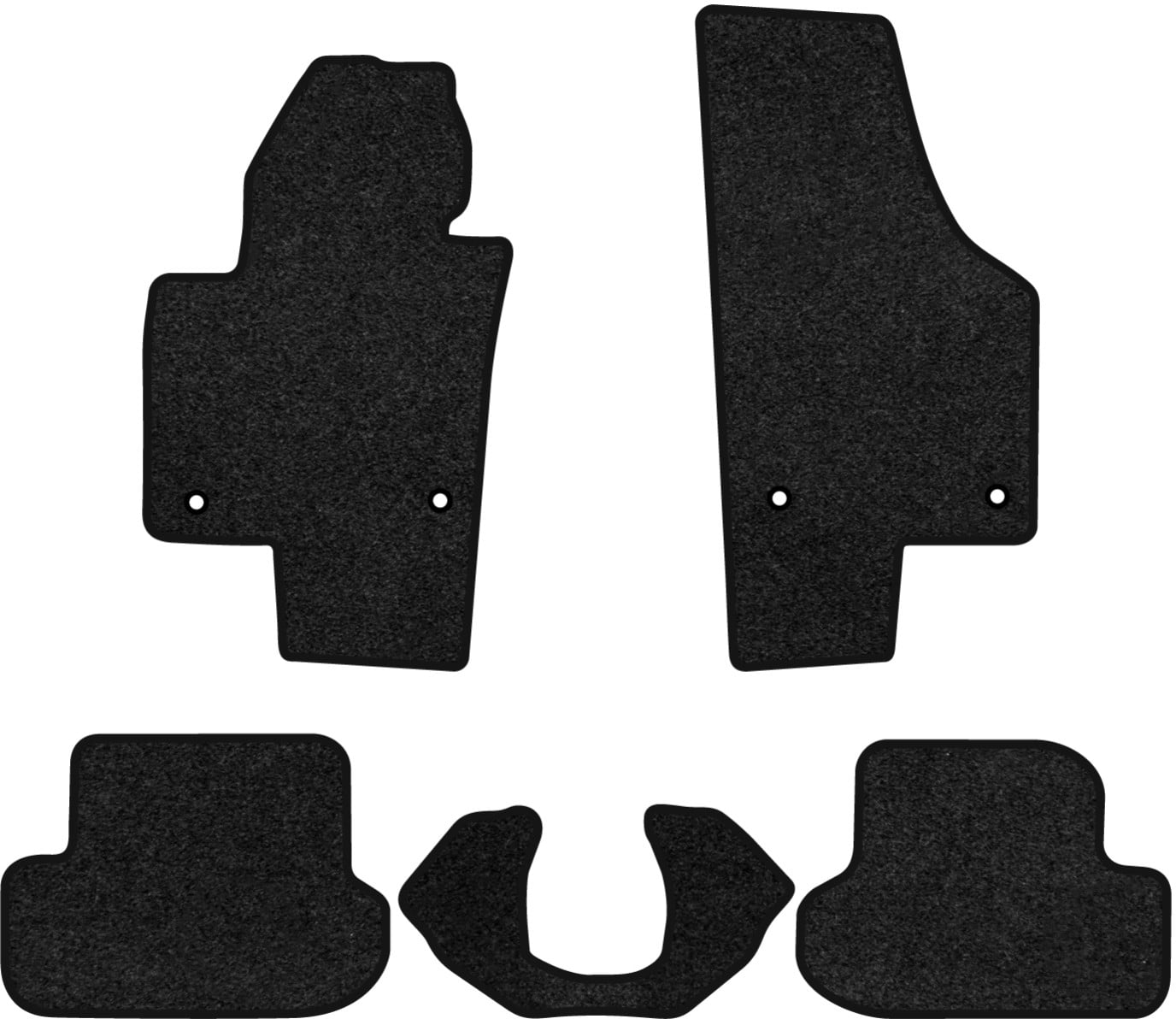 Коврики ворсовые в салон авто EVAtech Premium для Volkswagen Beetle 2011-2019 2 поколение Htb USA черный кант (VW13559CM5AV4VPB)