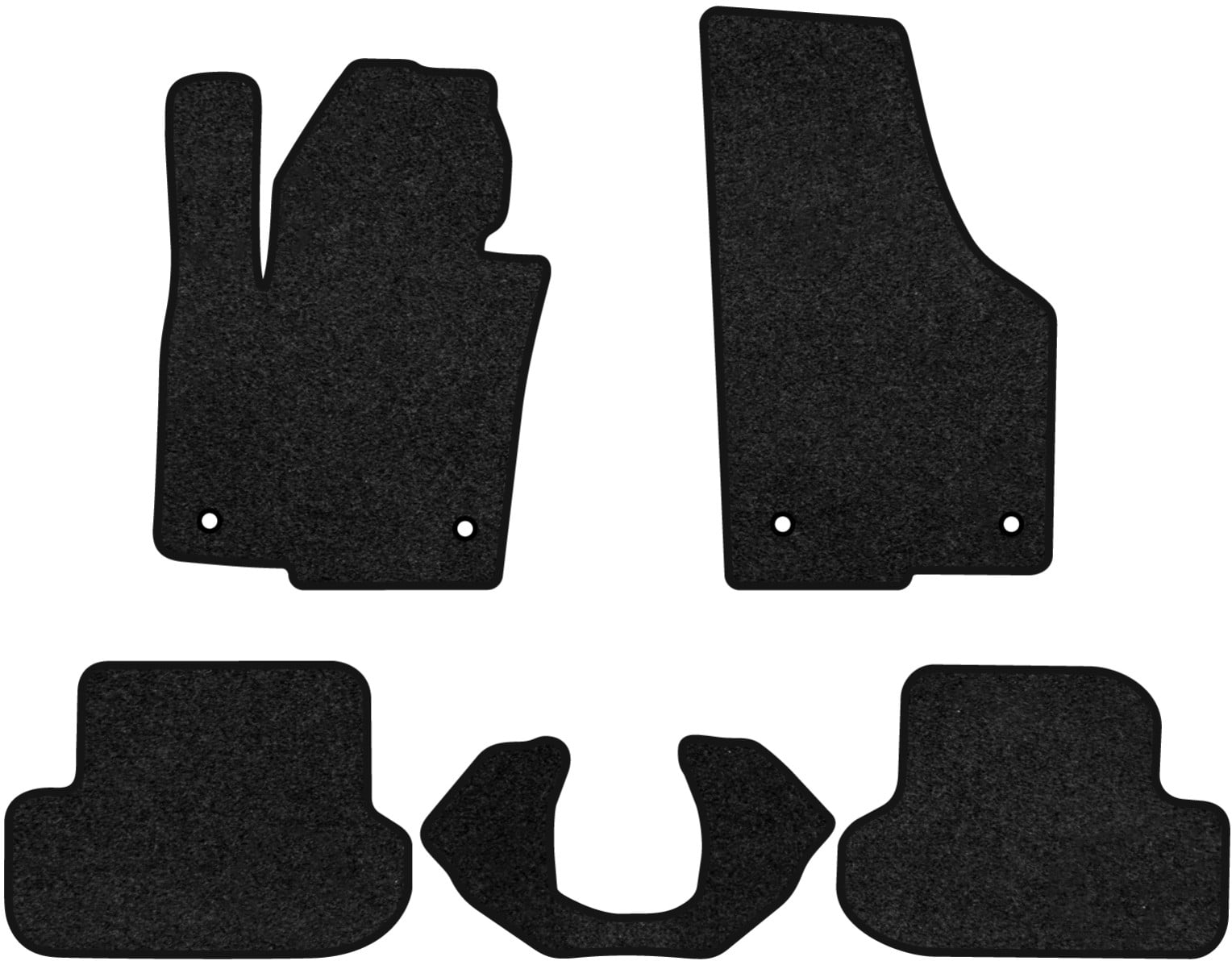 Килимки ворсові в салон авто EVAtech Premium для Volkswagen Beetle 2011-2019 2 покоління Cabrio USA чорний кант (VW13560CR5AV4VPB)