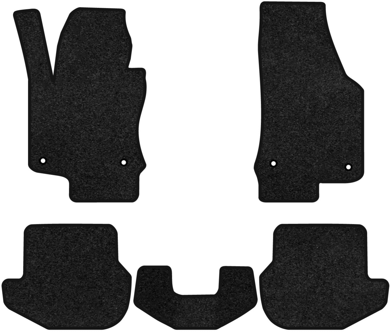 Коврики ворсовые в салон авто EVAtech Premium для Volkswagen Eos 2006-2015 1 поколение Cabrio USA черный кант (VW13932CV5TL4VPB)