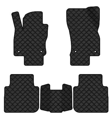 Коврики из экокожи в салон авто EVAtech ECO для Tiguan Allspace 5 seats Volkswagen 2016-2020 1 поколение SUV USA (VW13965CH5AV4BBB)