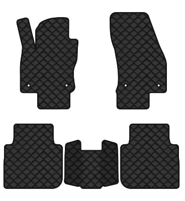 Коврики из экокожи в салон авто EVAtech ECO для Tiguan Allspace 5 seats Volkswagen 2016-2020 1 поколение SUV USA (VW13965CL5AV4BBB)