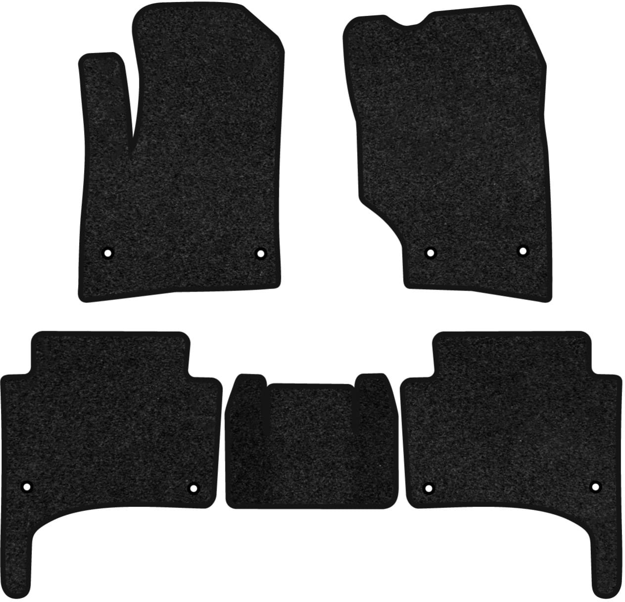 Коврики ворсовые в салон авто EVAtech Premium для Volkswagen Touareg (7L) Restyling 2006-2010 1 поколение SUV EU черный кант (VW14155C5TL8VPB)